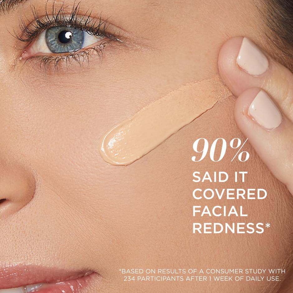 IT Cosmetics before and after reducing redness for natural look