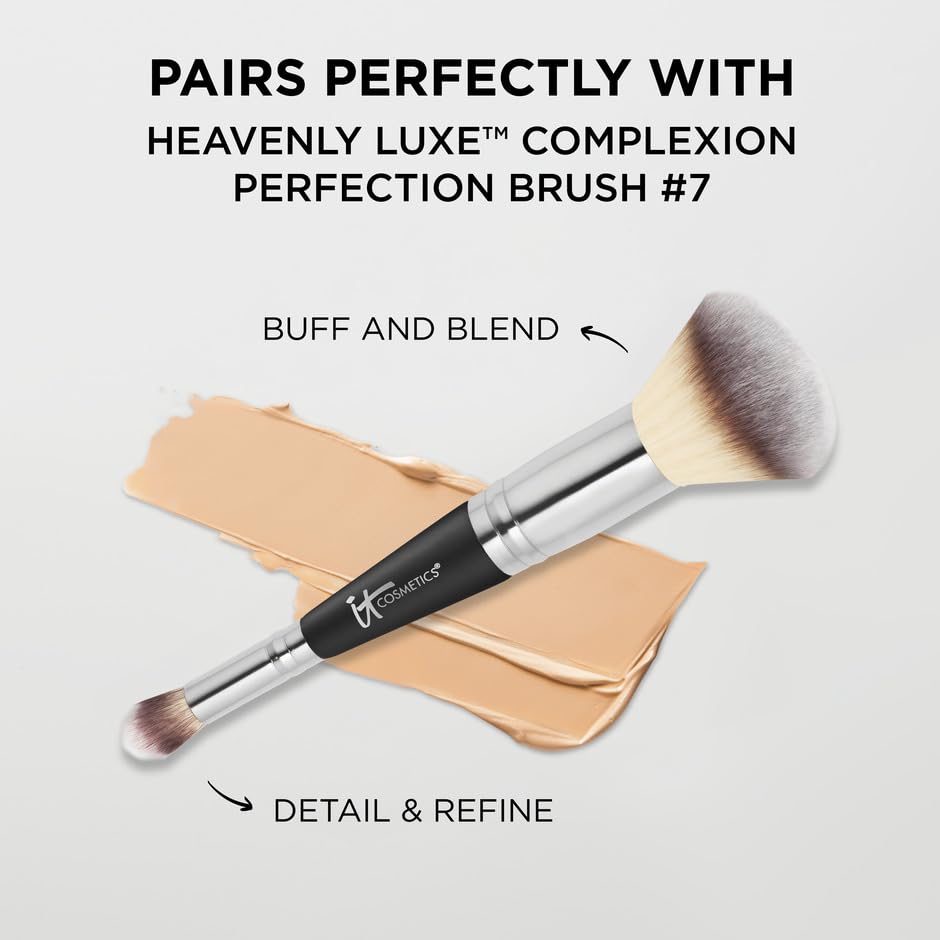 IT Cosmetics lifestyle shot by sink showing easy morning use