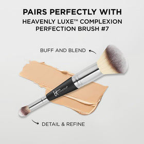 IT Cosmetics lifestyle shot by sink showing easy morning use