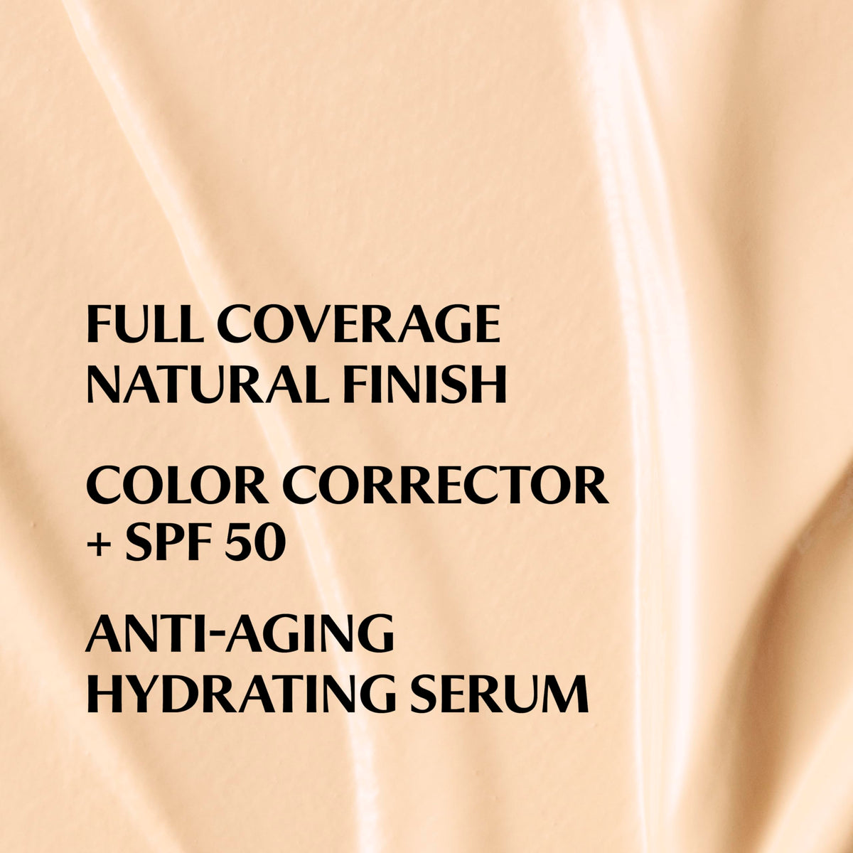 IT Cosmetics CC+ Cream swatch texture highlighting lightweight, blendable finish