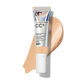 IT Cosmetics front packaging showing shade and benefits for easy selection