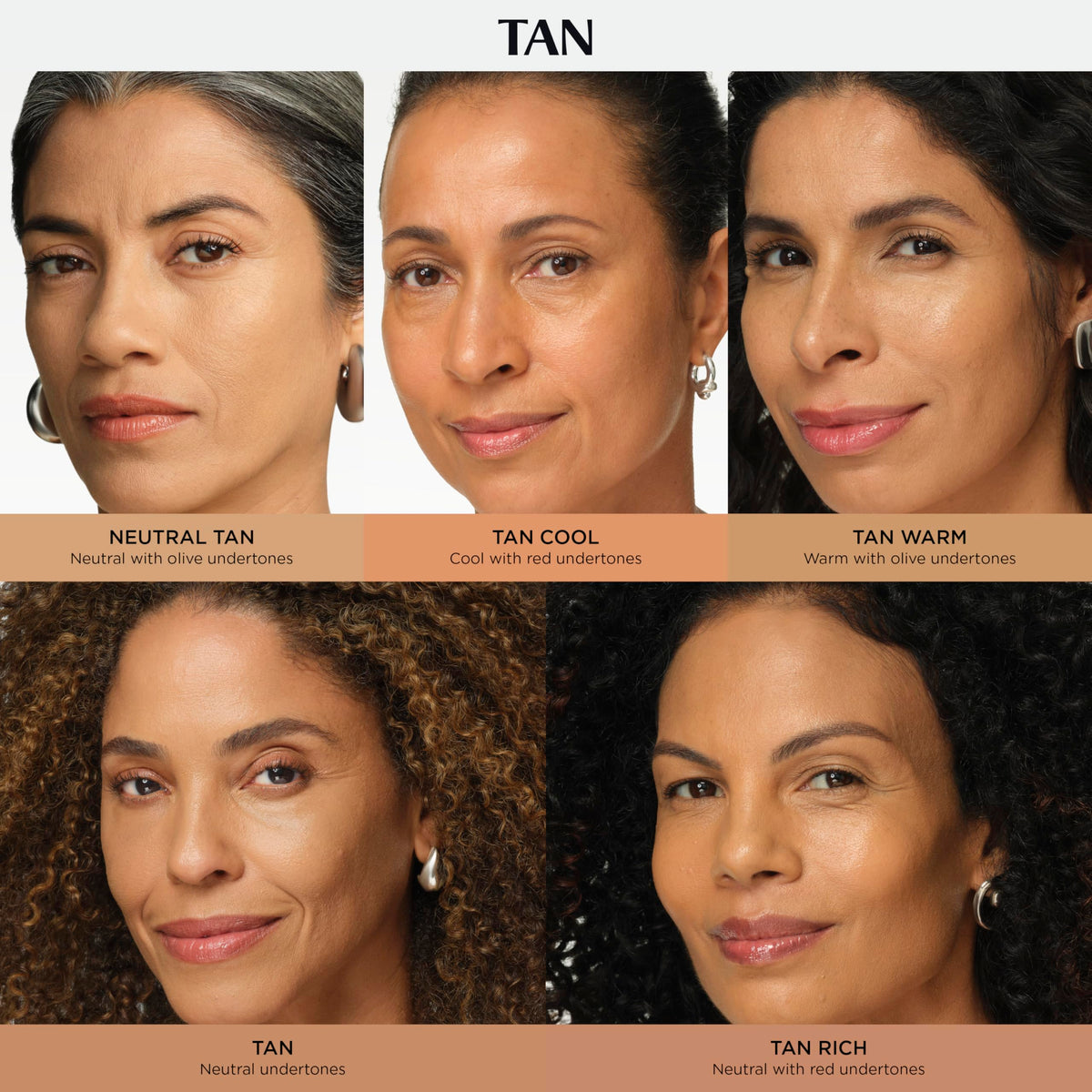 IT Cosmetics swatch on skin comparing warm tan undertone and match