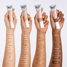 IT Cosmetics application with Heavenly Luxe #7 brush for seamless blending