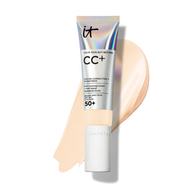 IT Cosmetics front tube showing CC+ Cream Fair Warm and benefits