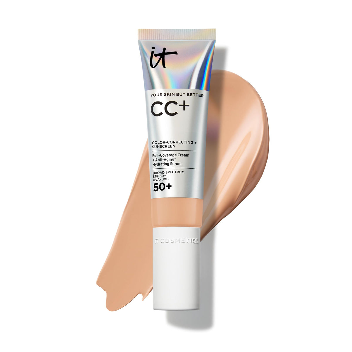 IT Cosmetics front packaging showing Neutral Medium shade and benefits