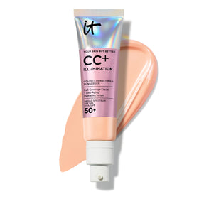 IT Cosmetics front packaging showing Illumination finish and SPF benefit