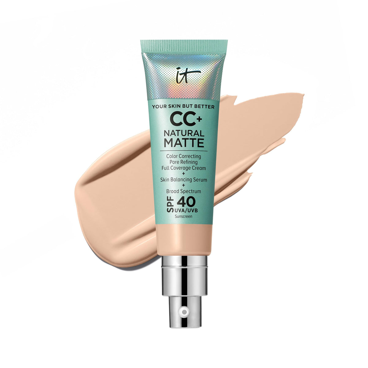 IT Cosmetics front packaging showing Fair Light shade and SPF 40 benefits