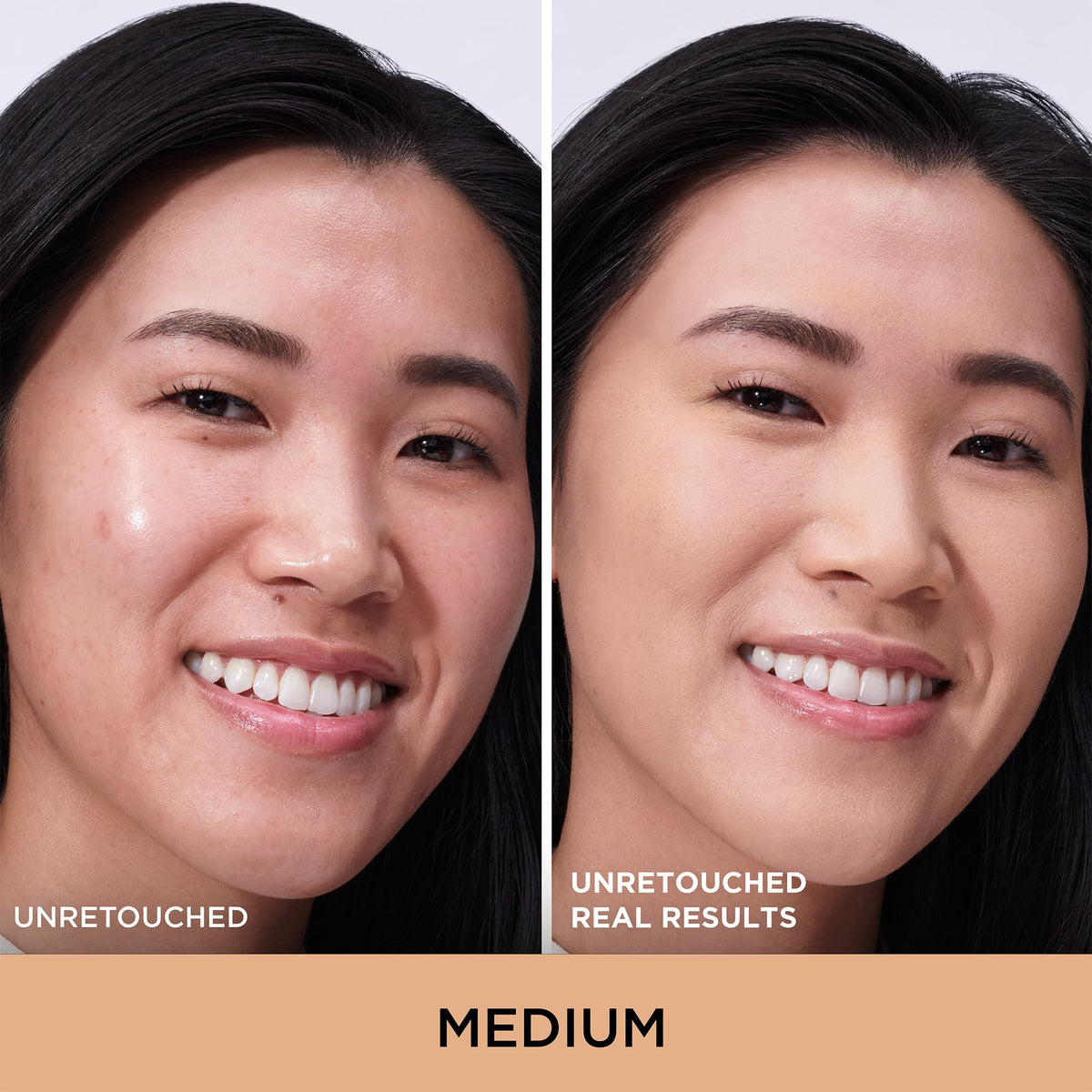 IT Cosmetics close-up texture swipe showing matte, pore-blurring finish benefit