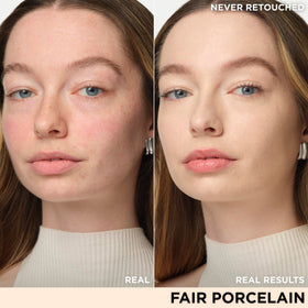 IT Cosmetics CC+ Cream texture close-up swirl showing creamy finish benefit: smooth blendability