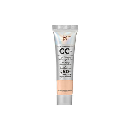 IT Cosmetics travel tube front view showing compact SPF coverage benefit