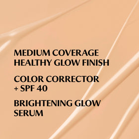 IT Cosmetics CC+ Nude Glow texture swirl on white background showing luminous finish and blendability