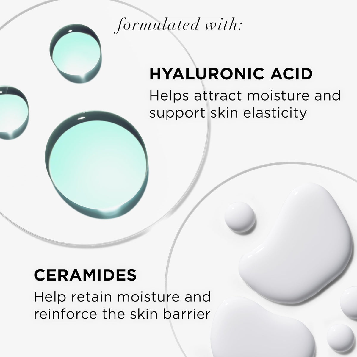 IT Cosmetics ceramides and hyaluronic acid visuals showing barrier support benefit