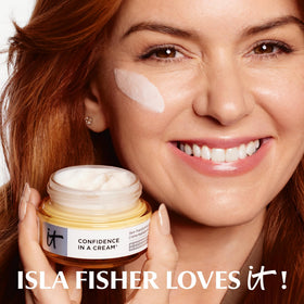 IT Cosmetics cream on hand demonstrating smooth spreadability and instant hydration