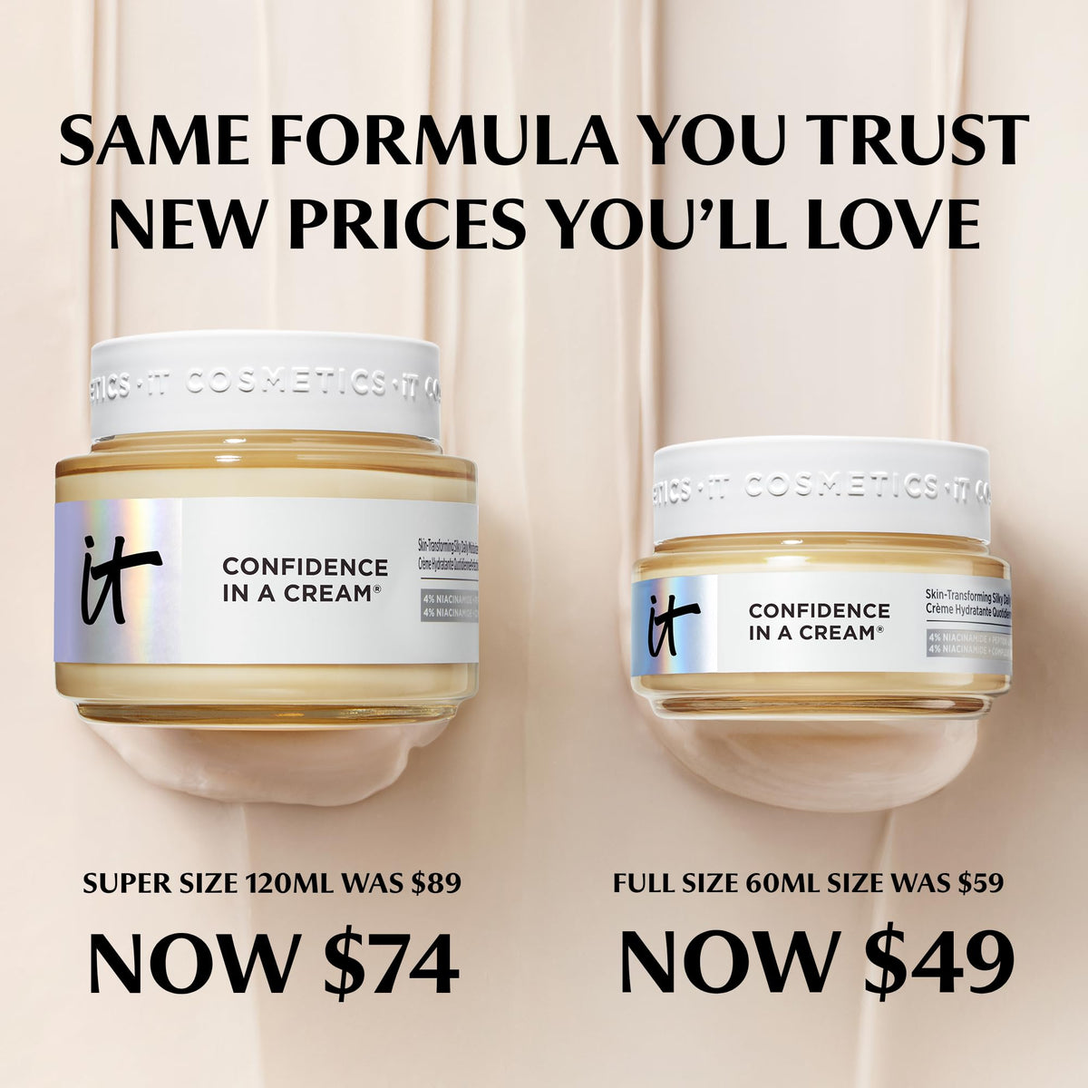 IT Cosmetics on bathroom vanity lifestyle scene for daily skincare routine benefit