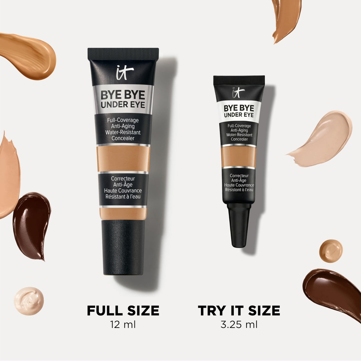 IT Cosmetics ingredient list flatlay highlighting peptides and hyaluronic acid benefit