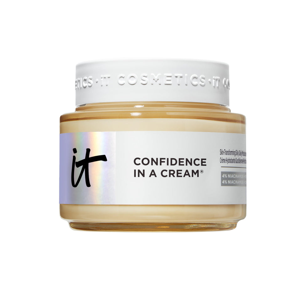 IT Cosmetics jar front view showing product and branding for confident hydration