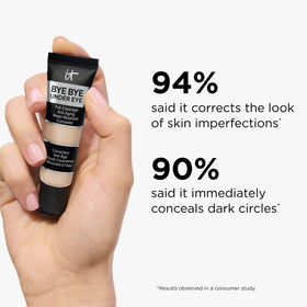 IT Cosmetics size comparison with everyday items showing compact travel-ready tube