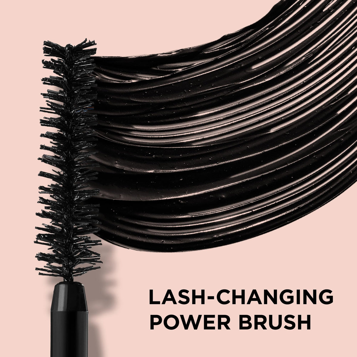 IT Cosmetics Superhero Mascara applied to lashes closeup highlighting lengthening and separation