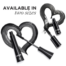 IT Cosmetics Superhero Mascara in a travel pouch lifestyle scene for on-the-go lash touchups