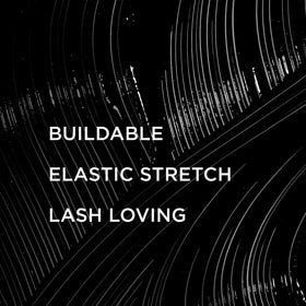 IT Cosmetics Superhero Mascara wand texture swipe showing creamy super-black pigment and buildable formula