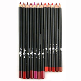 Italia Deluxe front packaging of 12 lip liners showing color variety and value
