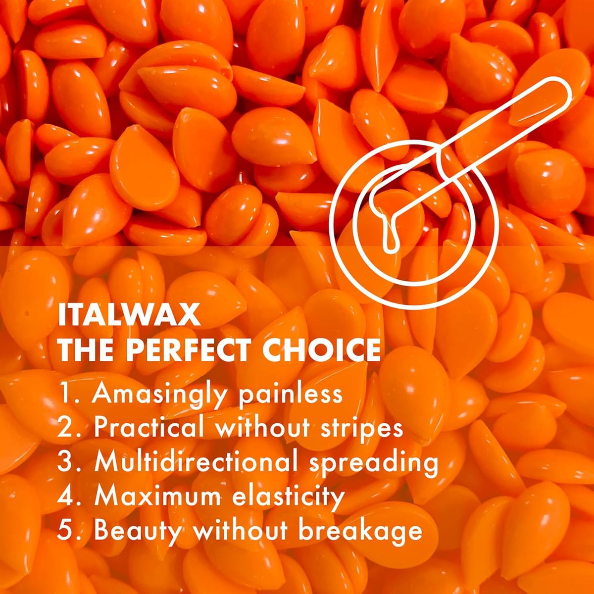 Italwax Coral applied to bikini area illustrating precise shaping benefit