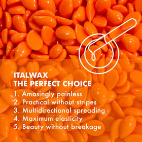 Italwax Coral applied to bikini area illustrating precise shaping benefit