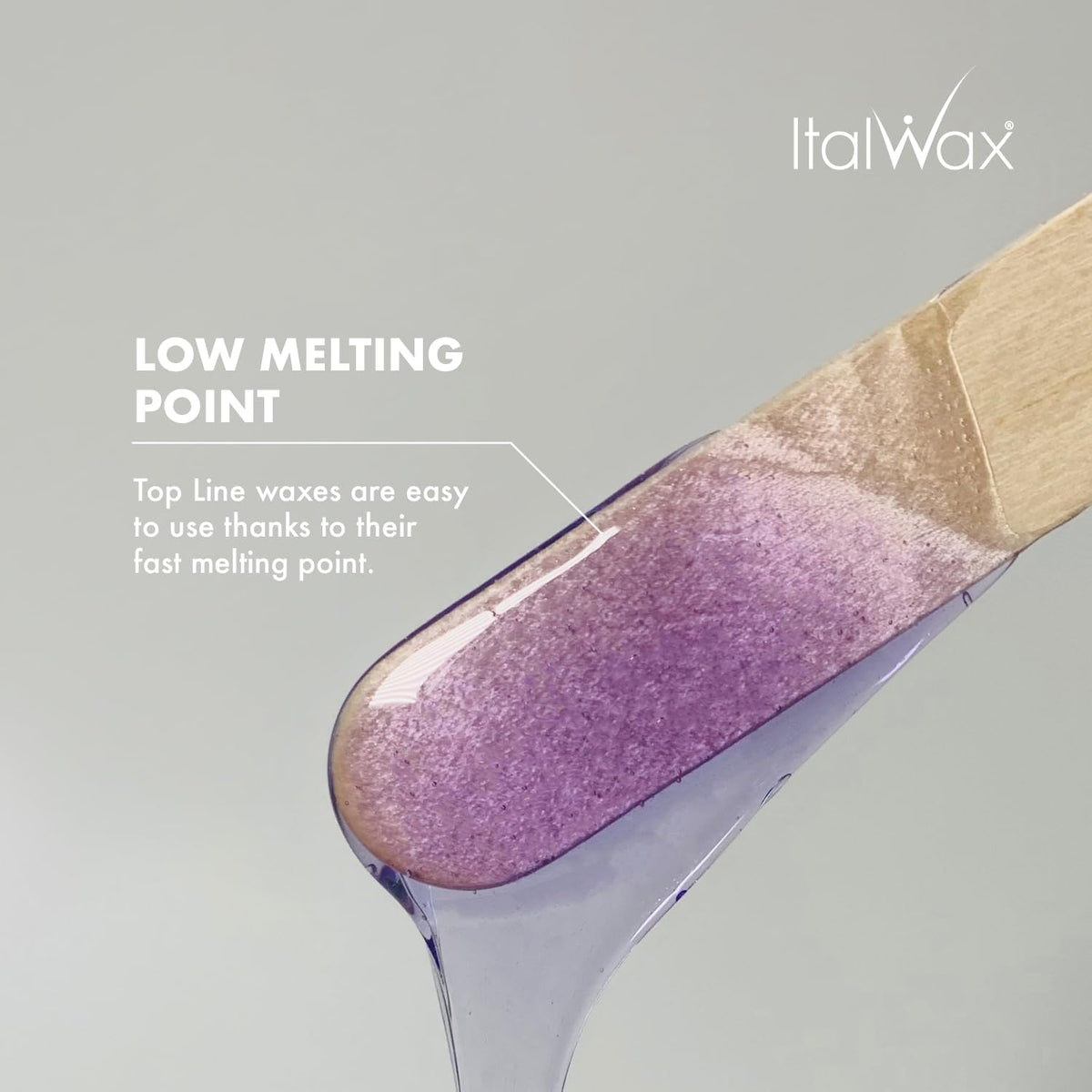 Italwax close-up of clear jelly beads highlighting smooth texture and ease of melting