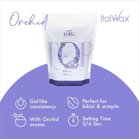 Italwax melted jelly wax in a pot demonstrating glossy consistency and fast setting