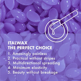 Italwax being applied to bikini line showing precise coverage and reduced retouches