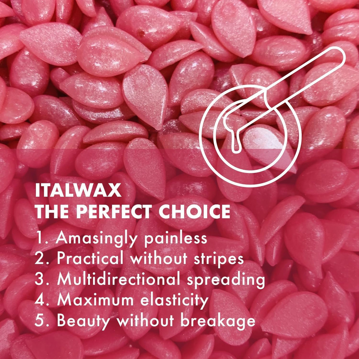 Italwax applying wax on upper lip showcasing precise coverage and gentle control