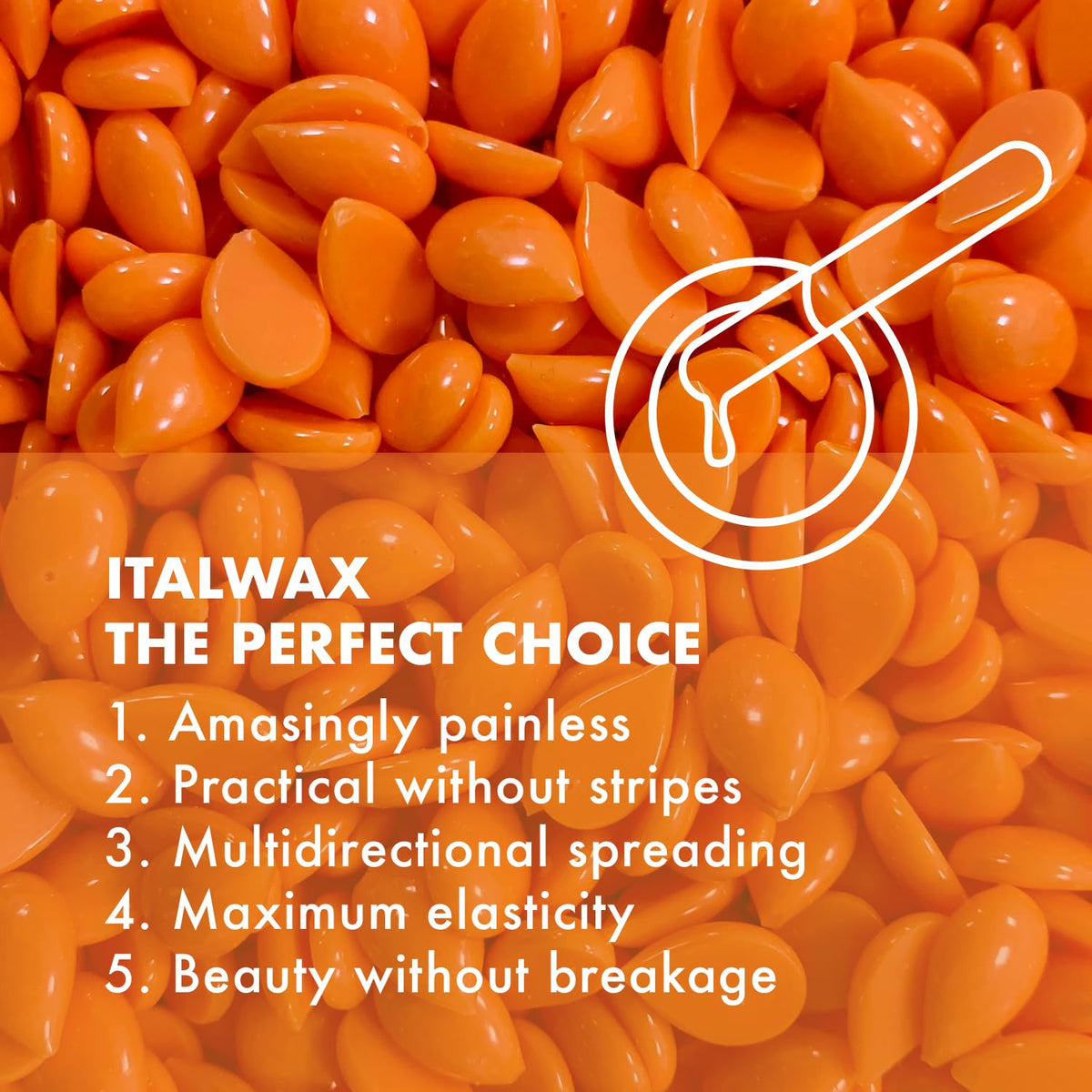 Italwax wax strip removed from bikini area demonstrating strong grip and clean removal