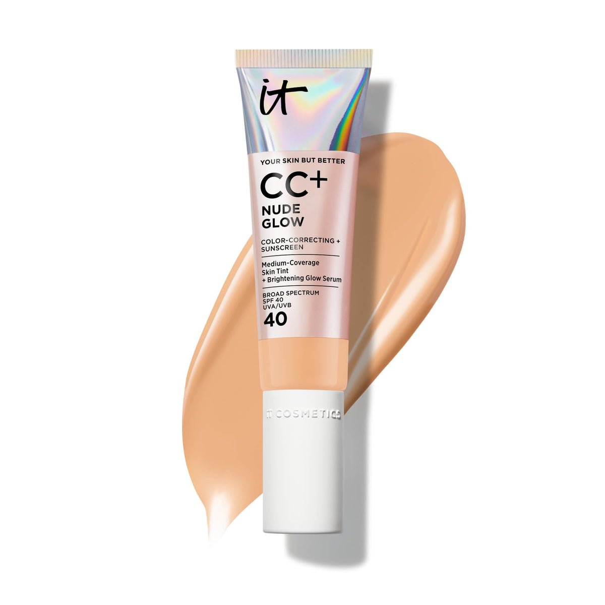 IT Cosmetics front packaging showing product and shade benefits