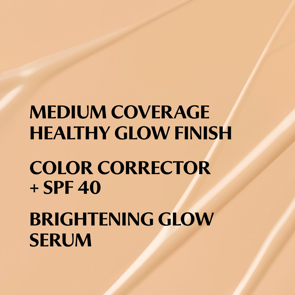 IT Cosmetics texture swatch highlighting hydrating finish and luminous glow on skin