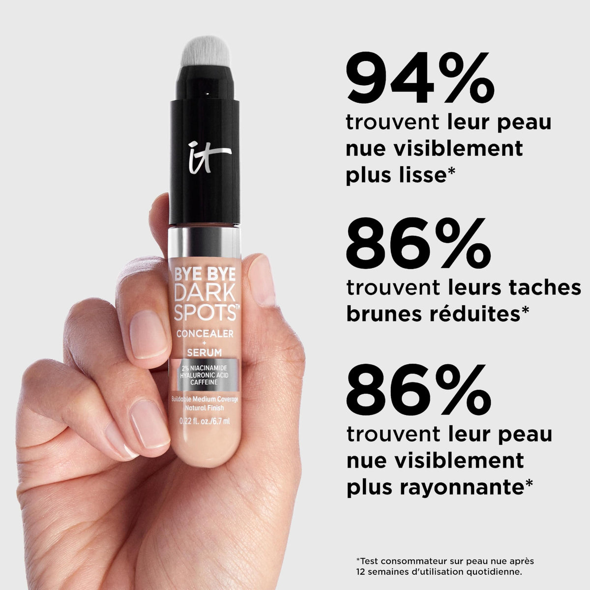 IT Cosmetics ingredient visual highlighting niacinamide to support brighter, even-looking skin