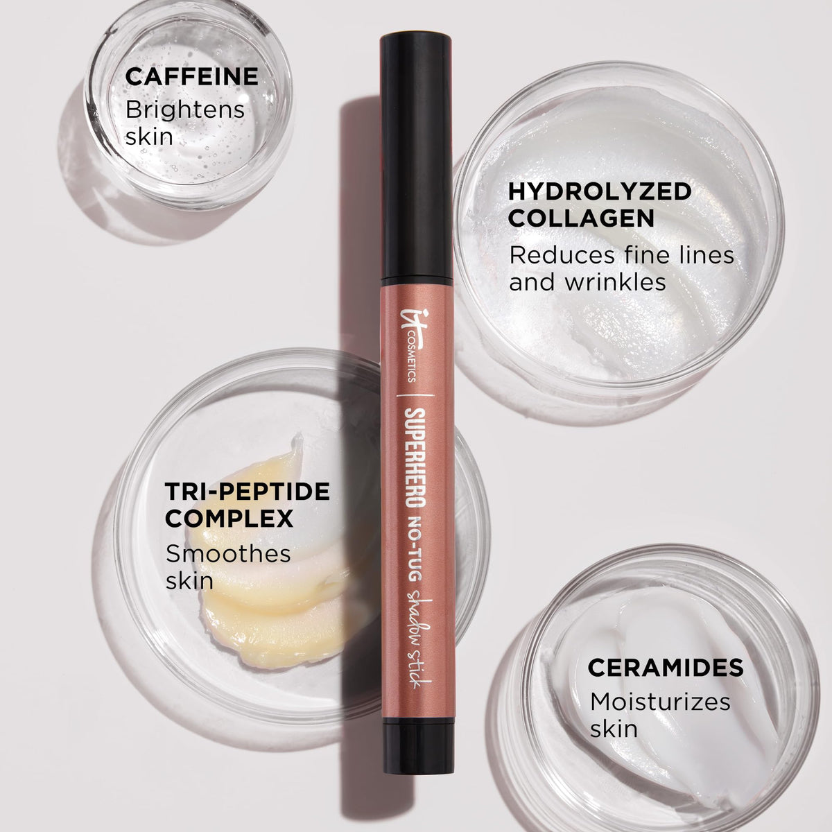 IT Cosmetics Epic Amethyst applied and blended with fingertip for quick finish