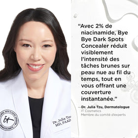 IT Cosmetics back label close-up showing key ingredients and clean formulation benefits