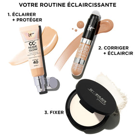 IT Cosmetics concealer inside a makeup bag illustrating portability and on-the-go touch-ups