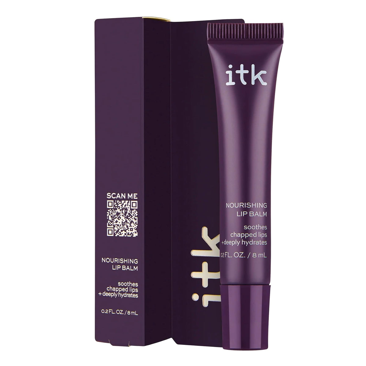 ITK front packaging clear balm showing glossy finish benefit
