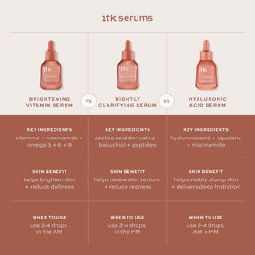 ITK serum dropper releasing texture close-up, highlights lightweight absorption