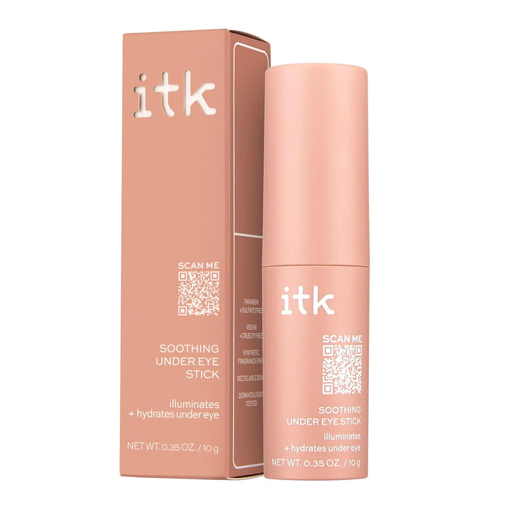 ITK under eye stick front packaging showing compact balm and brand