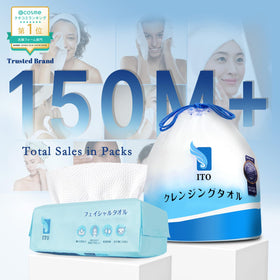 ITO CORPORATION close-up of dual-textured towel for effective cleansing