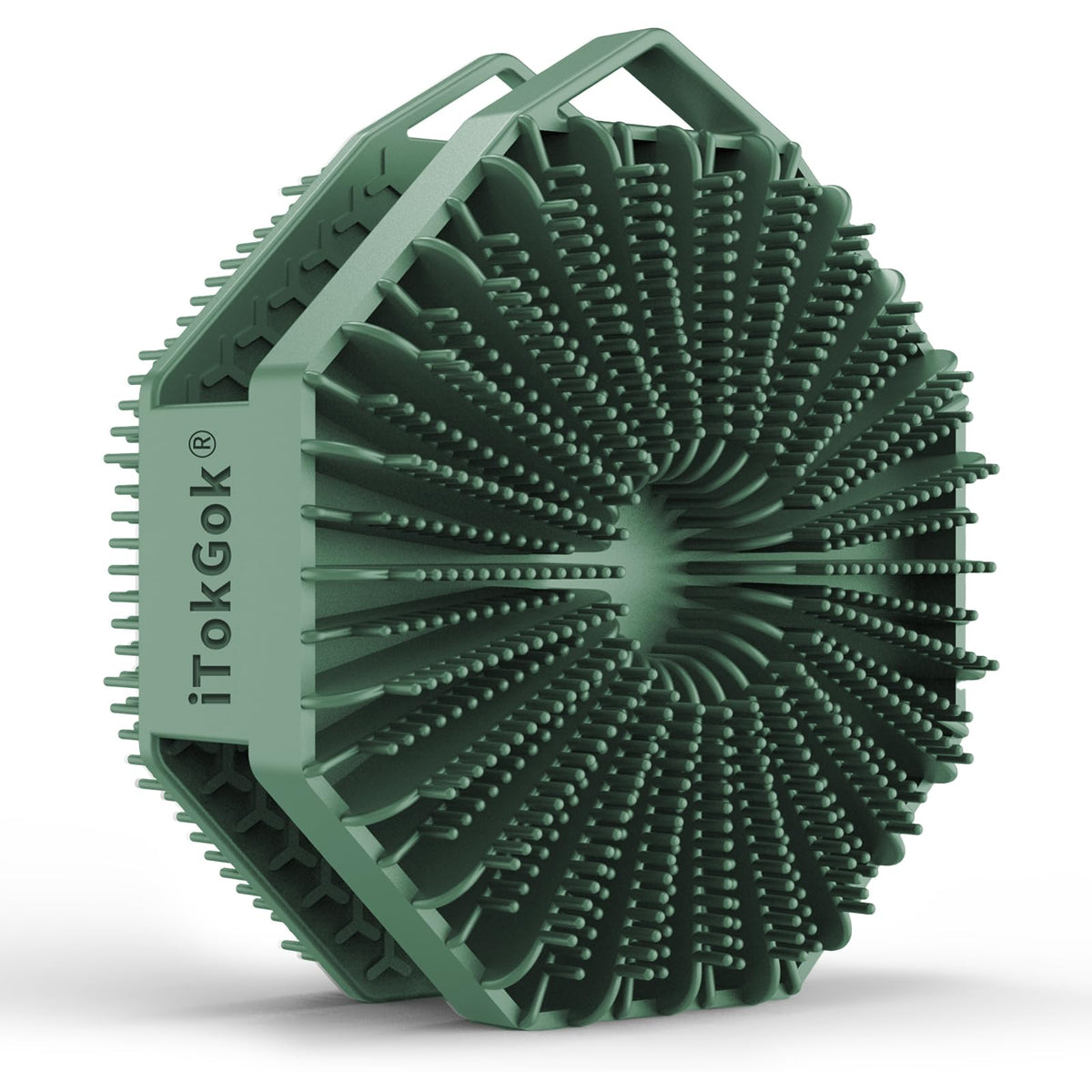 iTokGok front view midnight green showing double-sided design and compact shape