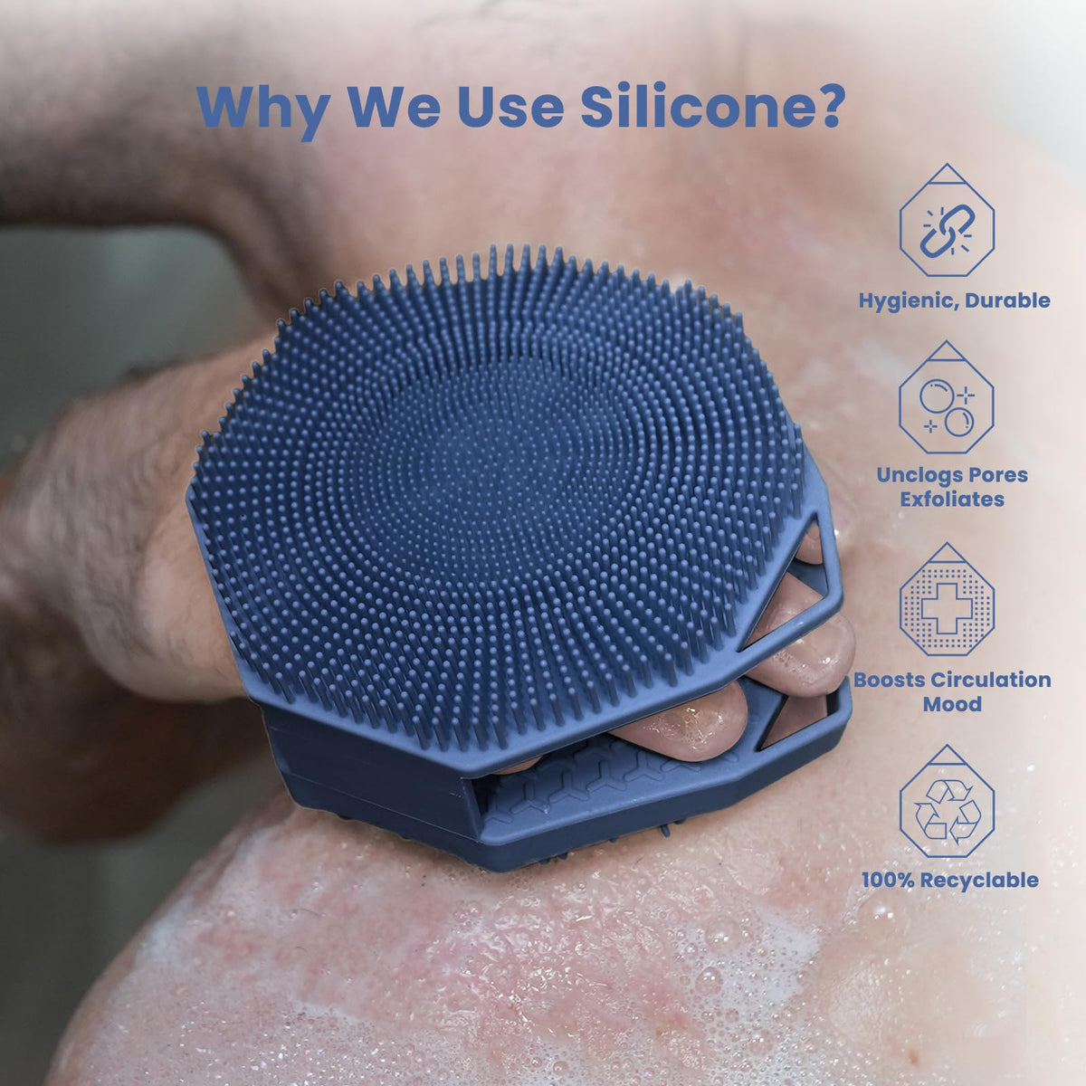 iTOKGOK in-shower use demonstrating easy lathering benefit