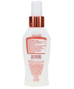 It's a 10 Coily Miracle Leave-In applied to coily hair strands, demonstrates detangling and frizz control benefits