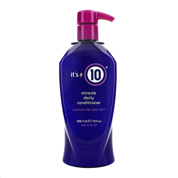 It's a 10 Haircare front packaging showing bottle and size benefits
