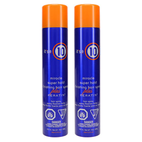 it's a 10 front view of two 10 oz cans showing product and hold benefit