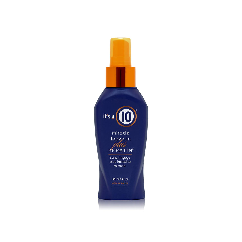 It's A 10 front packaging 4 oz bottle showing product and label for easy identification and travel convenience