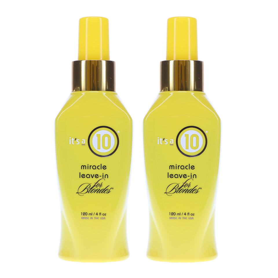 It's a 10 front packaging showing two 4 oz bottles and clear benefits