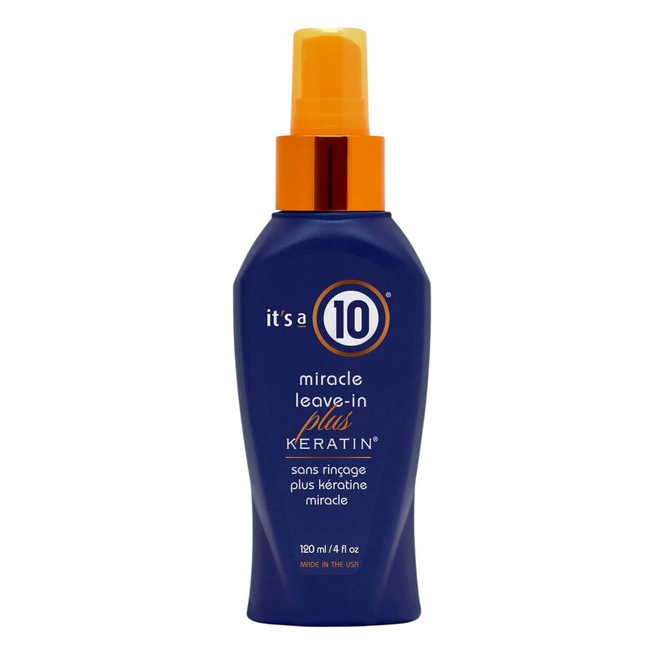 It's a 10 front spray bottle showing label and compact 4 oz size for travel-friendly use